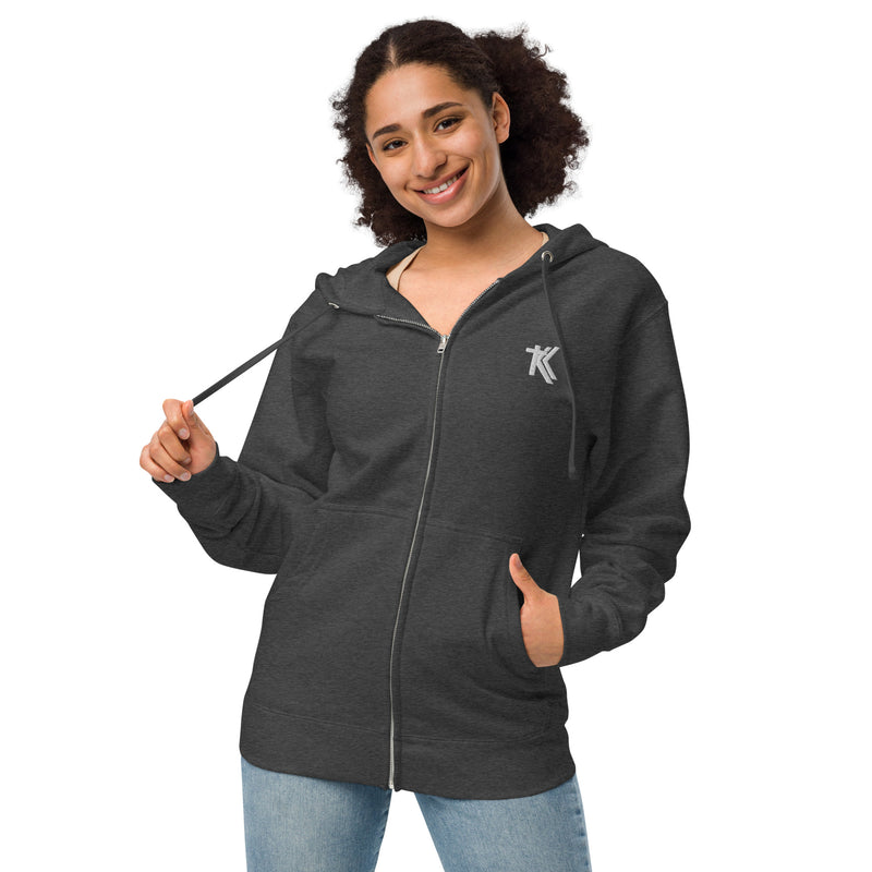 Fleece zip up hoodie